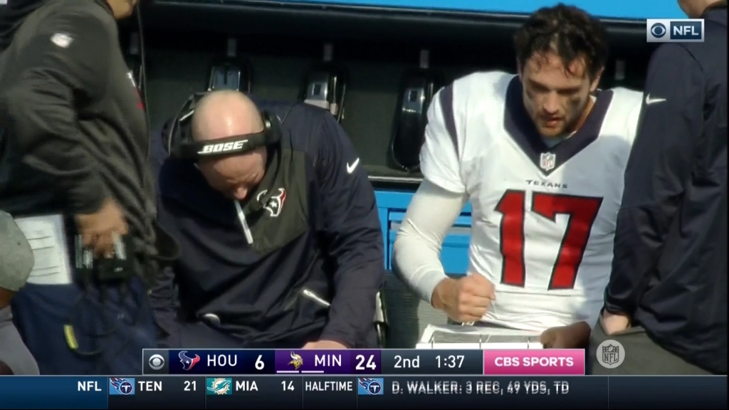 Brock Osweiler is not having a good day against the Vikings