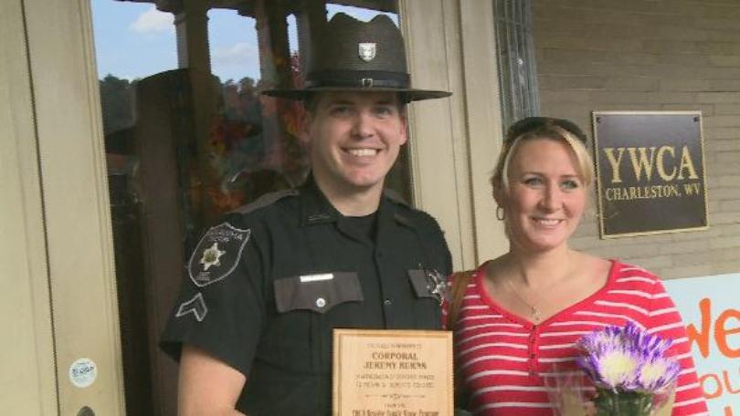 Corporal Jeremy Burns was named the Kanawha County Outstanding Officer of the Year