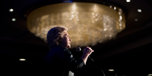 Democratic presidential candidate Hillary Clinton speaks in Washington