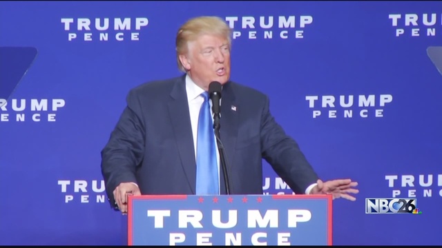 Donald Trump made a campaign stop in Green Bay Monday.                      WGBA