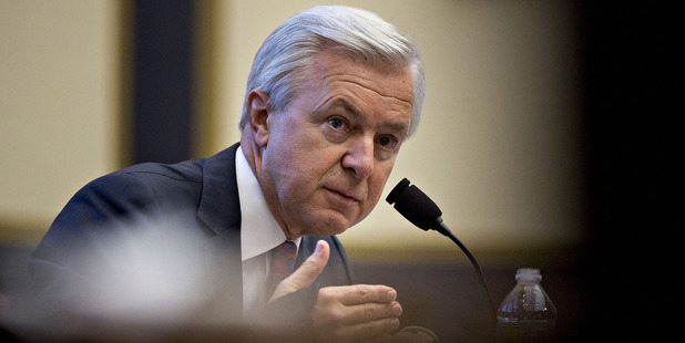 John Stumpf chief executive officer of Wells Fargo speaks during a House Financial Services Committee hearing in Washington