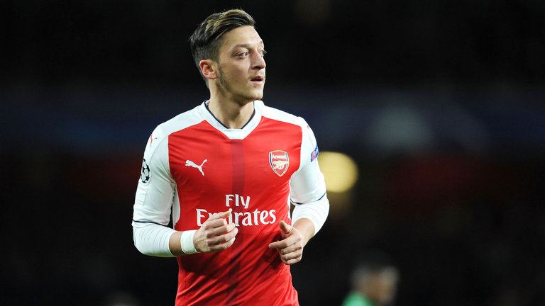 Mesut Ozil scored a hat-trick in Arsenal's win over Ludogorets