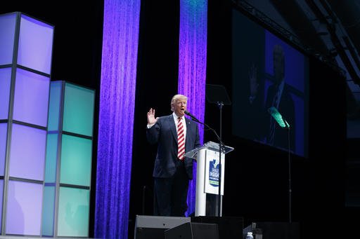 Republican presidential candidate Donald Trump speaks at the Shale Insight Conference Thursday Sept. 22 2016 in Pittsburgh