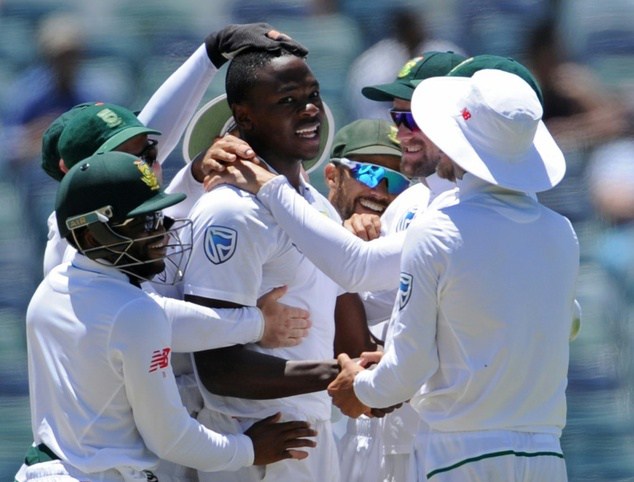 Kagiso Rabada's five wicket burst helps South Africa beat Australia in Perth Test