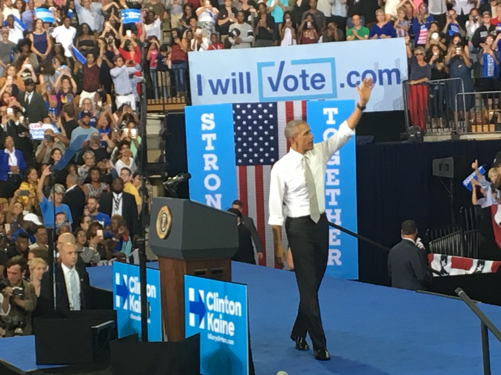 Obama at CLinton rally