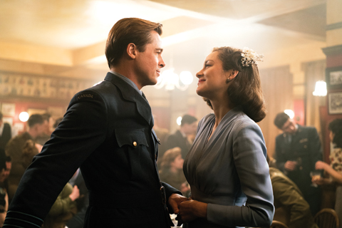 Marion Cotillard right and Brad Pitt appear in a scene from ‘Allied.’— AP