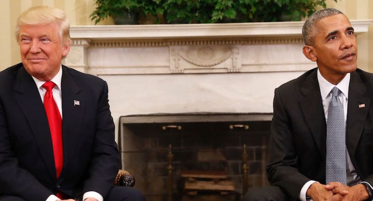 President-Elect Donald J. Trump meets with President Barack Obama in the Oval Office