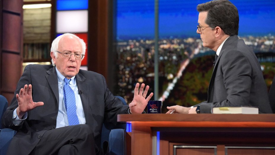 Scott Kowalchyk  CBS                  Bernie Sanders on 'Late Show&#039