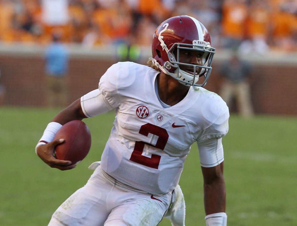 347 yards through the air and 100 more on the ground made him the only quarterback in Alabama history to record more than 300-plus passing yards and 100 or more rushing yards in the same game