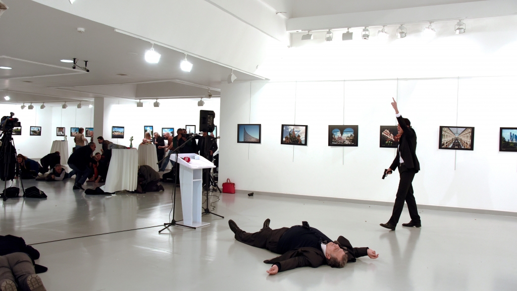 Gunman opens fire on Russian ambassador to Turkey at exhibit