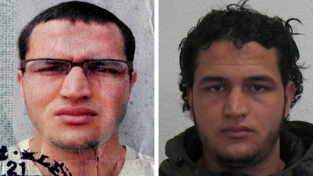 Anis Amri who is being hunted in relation to the deadly truck attack on a Christmas market in Berlin