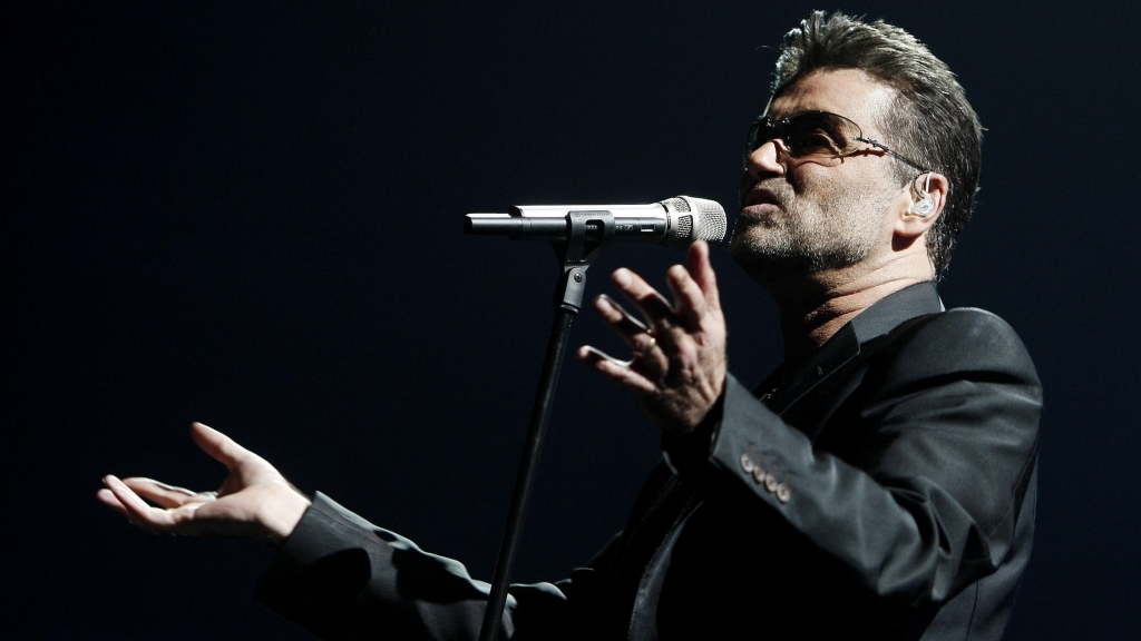 George Michael performs at the Sports Arena in San Diego Calif