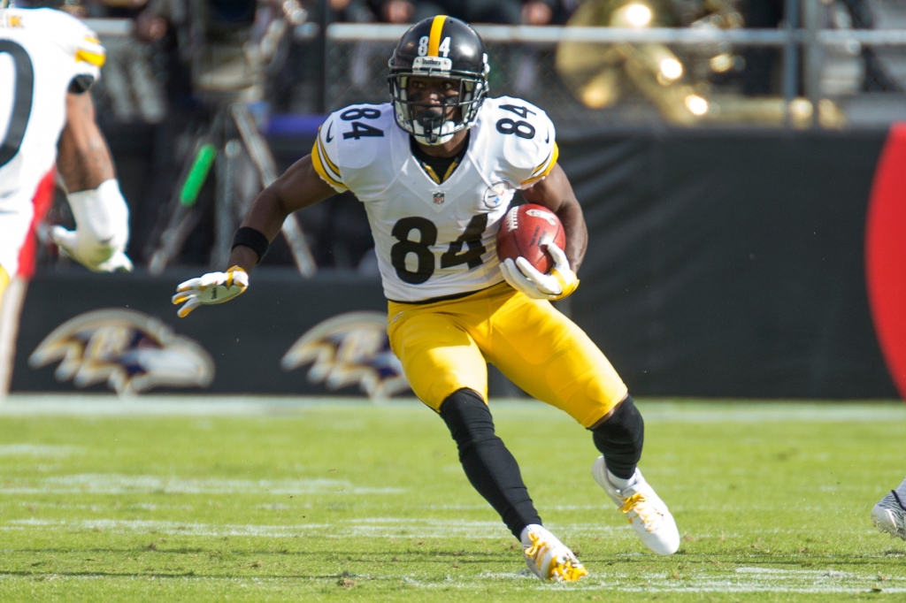 Pittsburgh Steelers wide receiver Antonio Brown needs to get the ball just not when the Ravens expect it- MATT SUNDAY DKPS