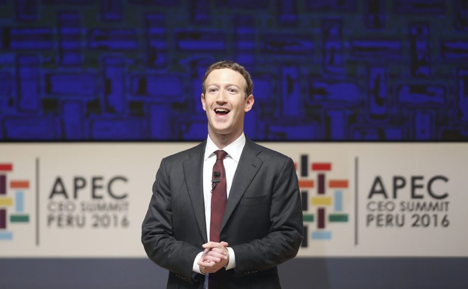 Mark Zuckerberg chairman and CEO of Facebook speaks at the CEO summit during the annual Asia Pacific Economic Cooperation forum. Pic AP