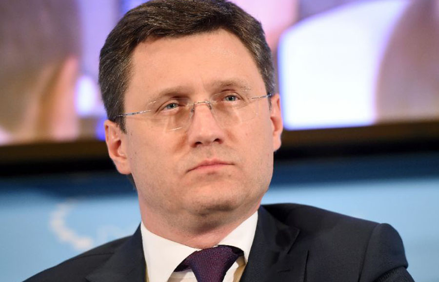 Alexander Novak Russian Energy Minister attends a conference in Berlin Germany