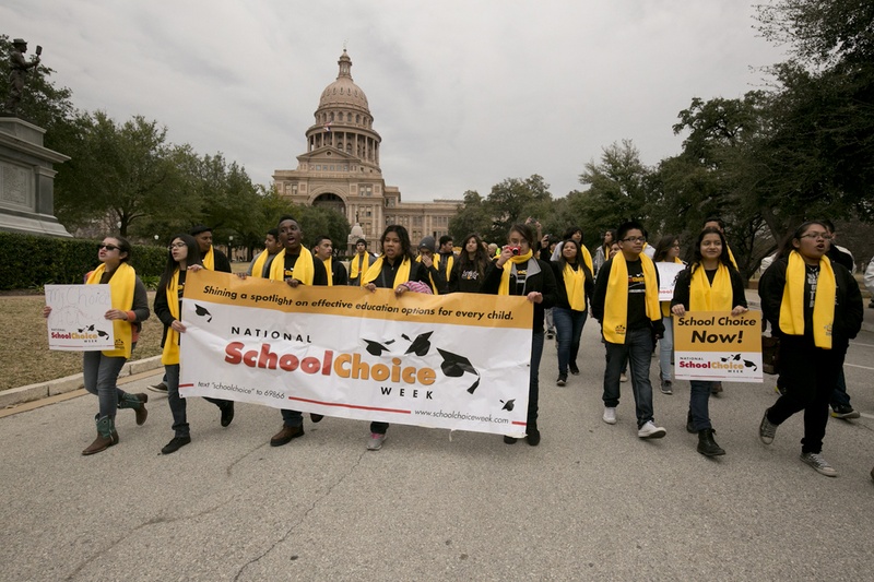 A school choice rally part of National School Choice Week drew advocates to the Texas Capitol in Austin on Jan. 30 2015