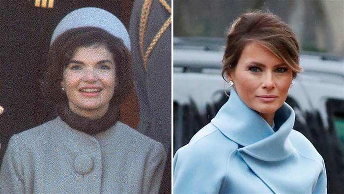 Getty Images AP  	 Melania Trump's choice for the day's events seemed to reference Jackie Kennedy