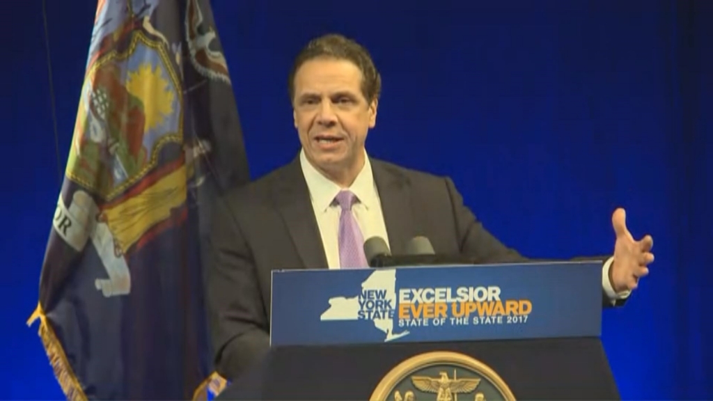 Gov. Andrew Cuomo gives his annual State of the State address in Buffalo