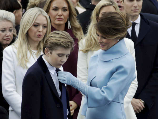 Katie Rich's tweet said that Barron Trump seen here will be the nation's first homeschooled shooter