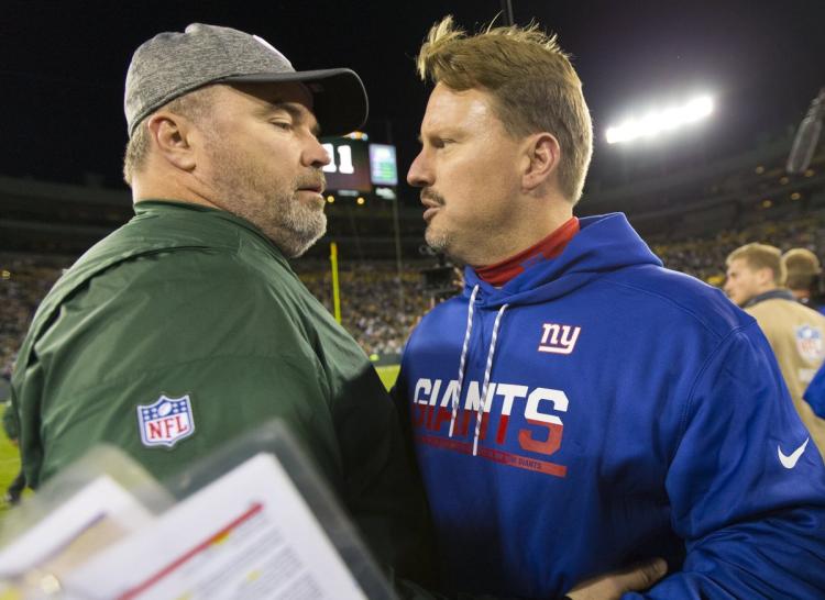 Mike Mc Carthy meets with his former colleague Ben Mc Adoo and the Giants on Sunday at Lambeau Field