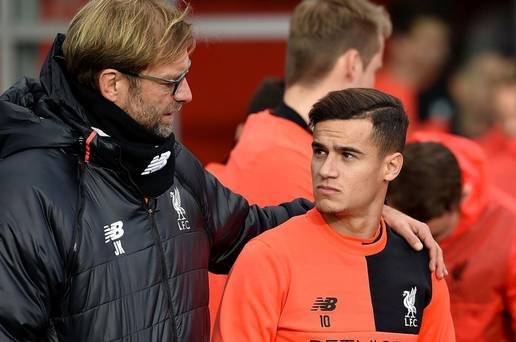 Philippe Coutinho with Klopp