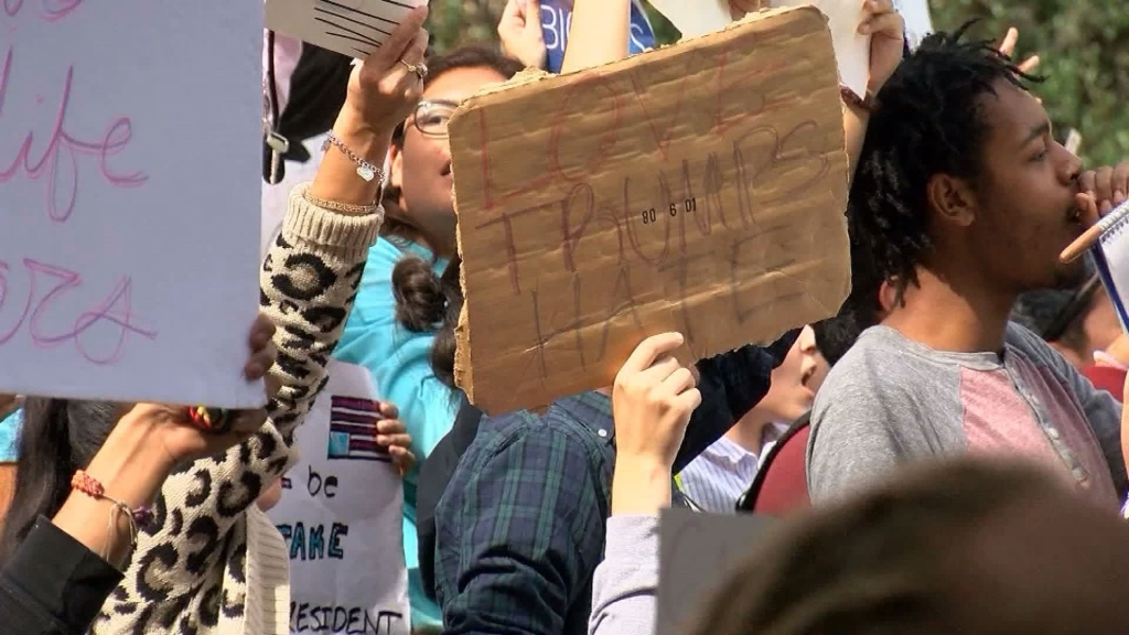 In a couple of days Donald Trump will be sworn in as our 45th president. But thousands are now rallying against the new administration in the Women's March on Washington and in Lafayette