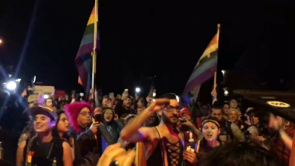 Queer dance party thrown outside new VP's house to protest his stance on LGBT rights