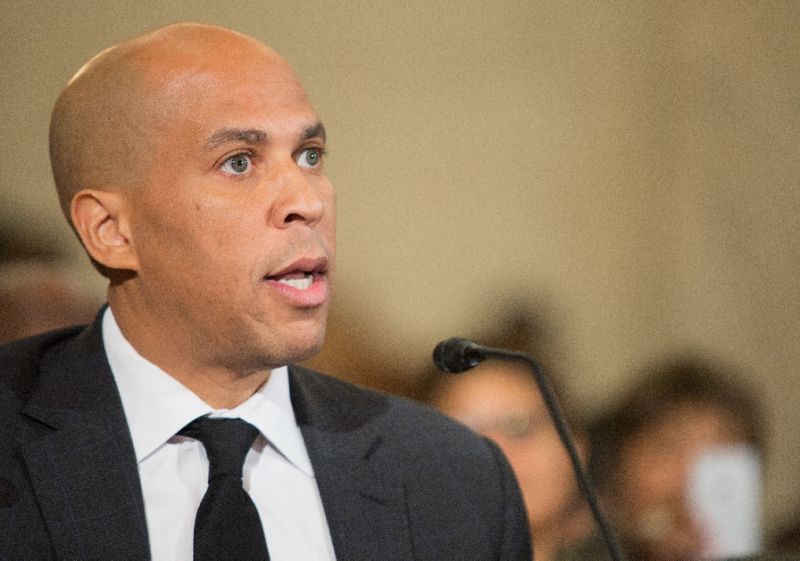 Senator Cory Booker testifies before the Senate Judiciary Committee hearing on nomination of Senator Jeff Sessions for attorney general