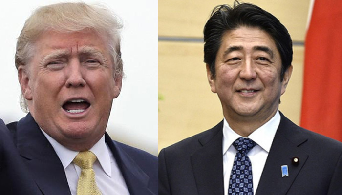 Donald Trump Shinzo Abe pledge to strengthen US-Japan strategic ties