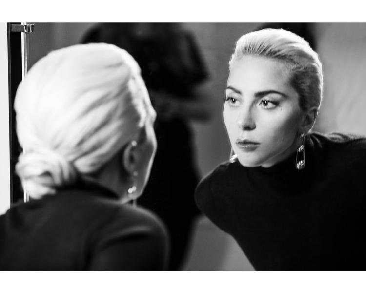 Lady Gaga behind the scenes of the Tiffan & Co. legendary style campaign shoot