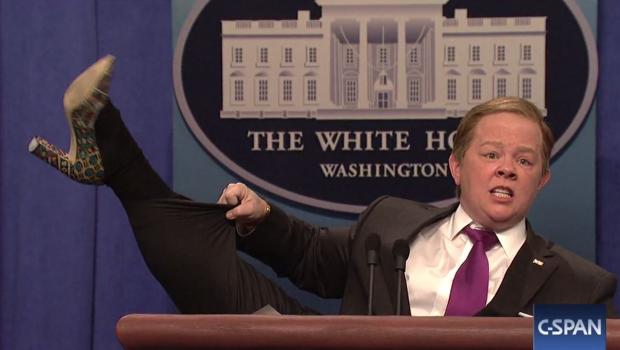 Melissa Mc Carthy reprises her role as White House press secretary Sean Spicer during “Saturday Night Live’s” cold open Saturday night