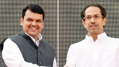 Maharashtra chief minister Devendra Fadnavis and Shiv Sena chief Uddhav Thackeray