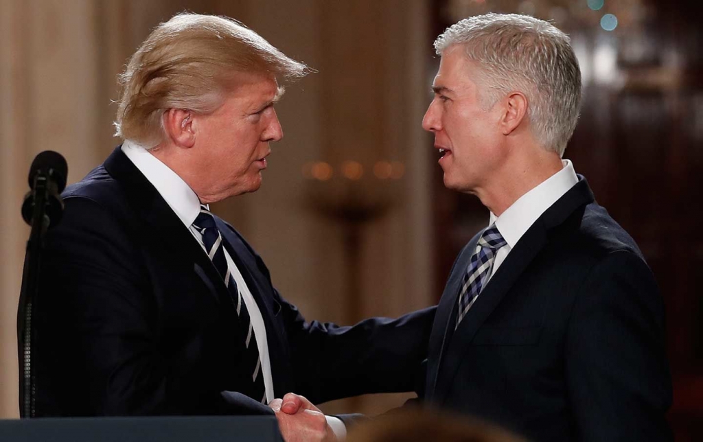 President Donald Trump announces his nomination of Neil Gorsuch to the Supreme Court