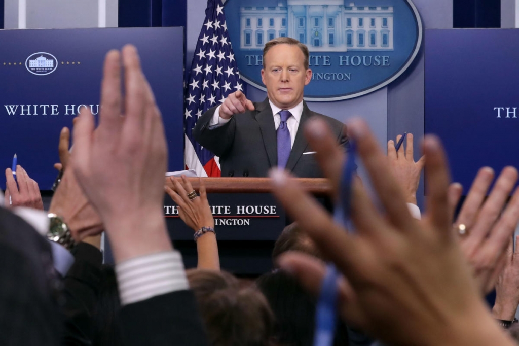 Sean Spicer the White House press secretary on Monday