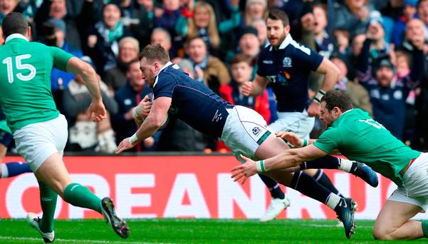 Stuart Hogg's tries put Scotland firmly in the driving seat on Saturday