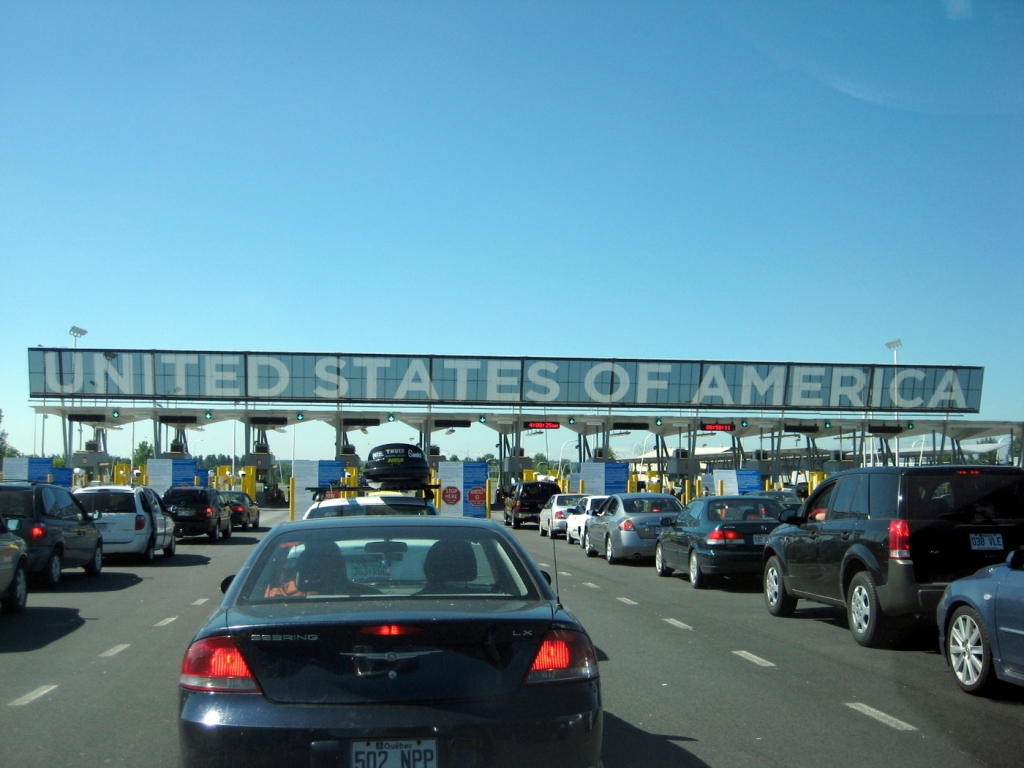 The border crossing at Champlain N.Y