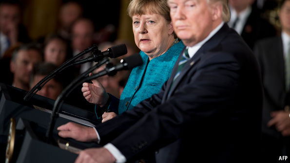 Two worlds collide in Washington as Merkel to meet Trump