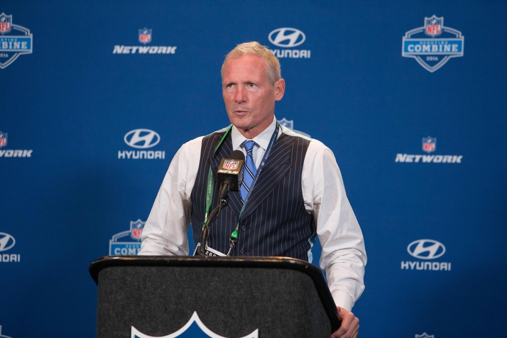 Feb 27 2016 Indianapolis IN USA Draft analyst Mike Mayock speaks to the media during the 2016 NFL Scouting Combine at Lucas Oil Stadium. Mandatory Credit Trevor Ruszkowski-USA TODAY Sports