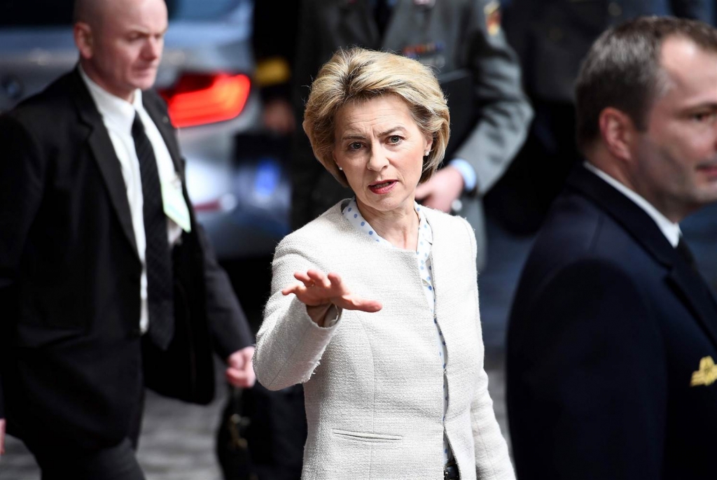 Image German Defence Minister Ursula von der Leyen arrives to attend a foreign affair council at the European Council in Brussels