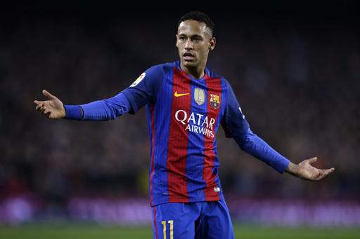 Barcelona and Brazil star striker Neymar. | AP File