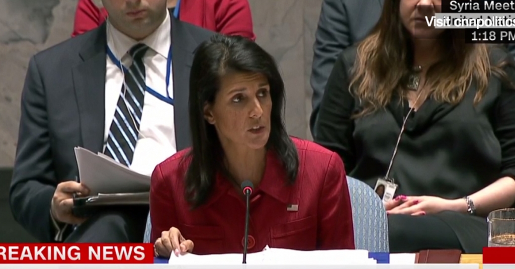 After the strike in Syria Amb. Nikki Haley spoke at the UN and warned that the U.S. is “prepared to do more”