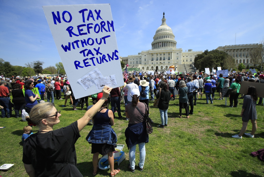 Capitol Hill in Washington.
Demonstators gather Saturday on Capitol Hill in Washington