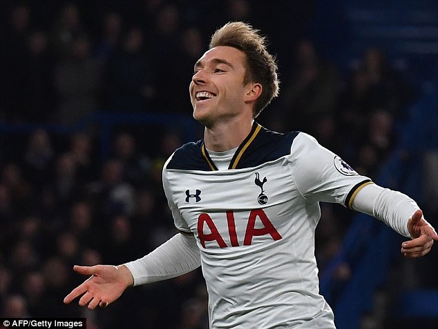 Christian Eriksen has scored four goals and registered 12 assists in his last nine appearances