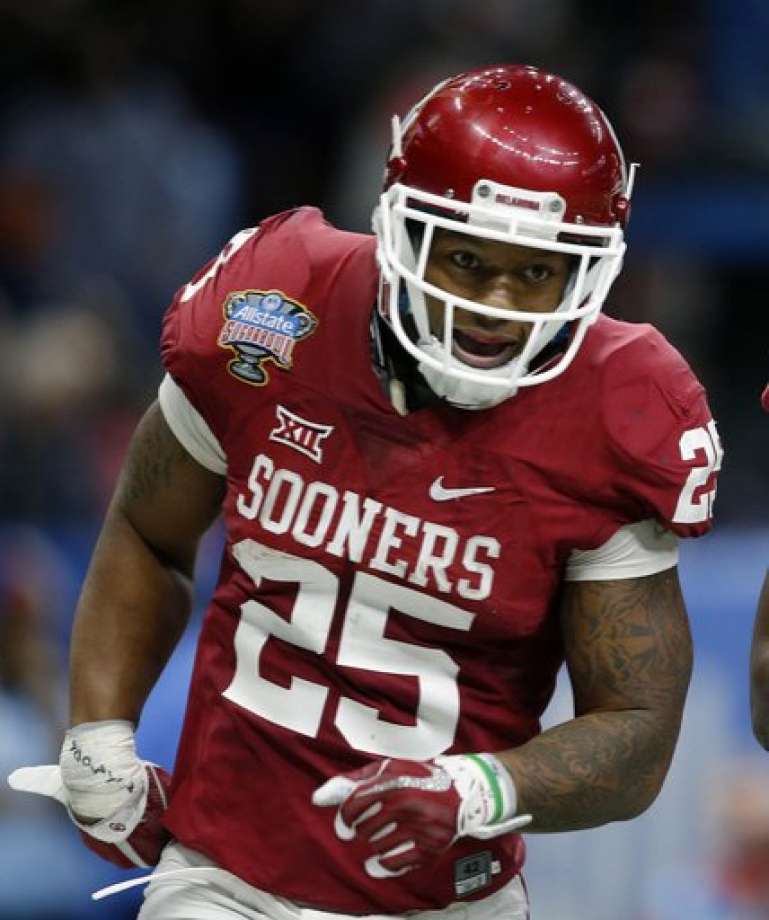 Joe Mixon celebrates his touchdown against Auburn in the first half of January’s Sugar Bowl. Mixon a Freedom Oakley alum was drafted by the Cincinnati Bengals on Friday