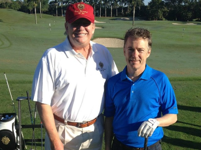 Sen. Rand Paul Golfs with President Trump Healthcare Deal Close