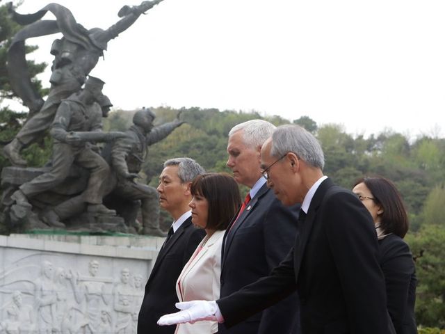 Vice President visits border between North & South Korea