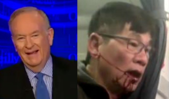 Bill O’Reilly laughs at bloody United passenger dragged off flight news oreilly united passenger