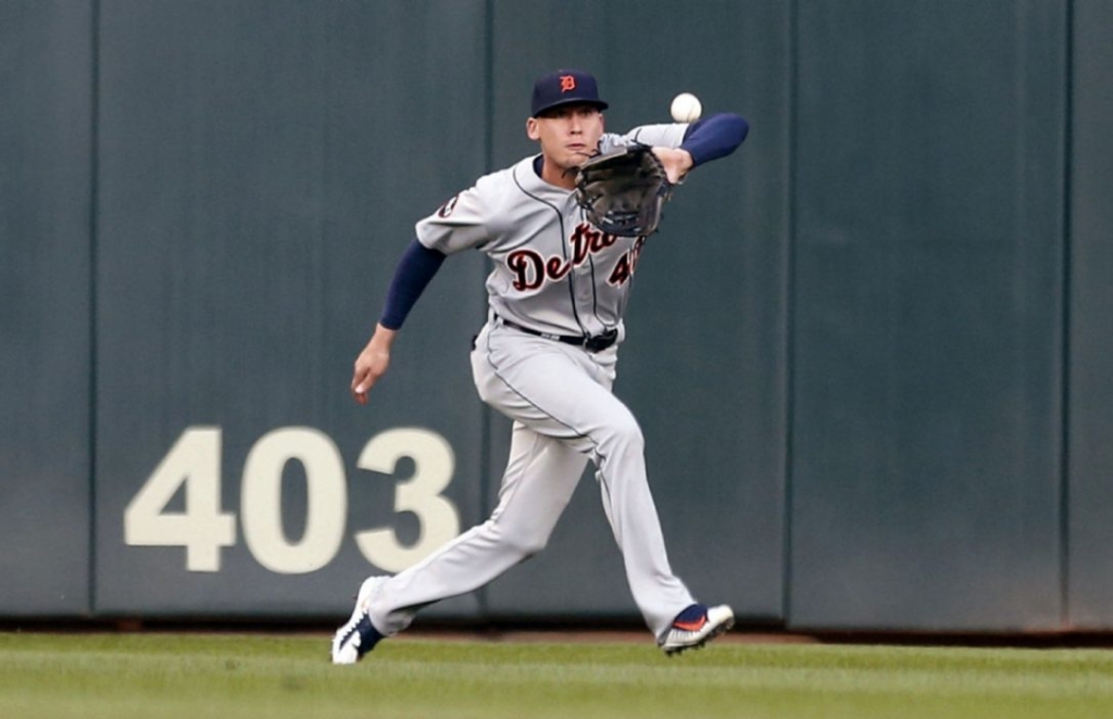 Detroit Tigers center fielder Ja Coby Jones suffered a'nasty split lip after taking a 90 mph fastball to the face Saturday