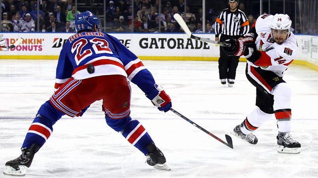 Rangers get back in series with dominating win vs. Sens