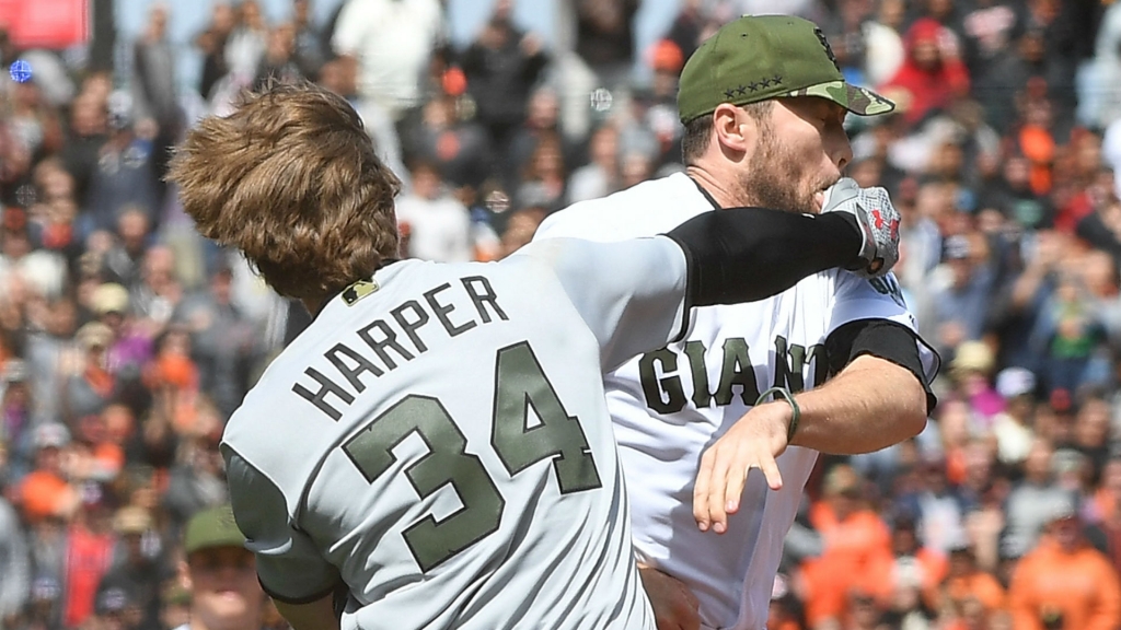 Bryce Harper and Hunter Strickland